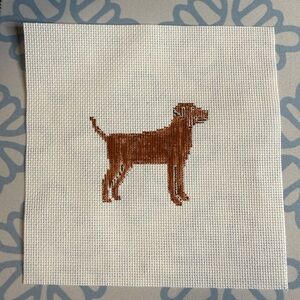 Cross Stitch / Needlepoint Canvas - Chocolate Lab (18 ct)
